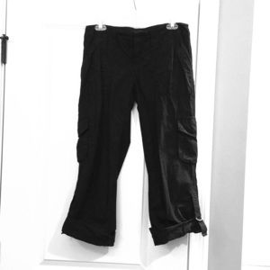 Black Cargo Capris